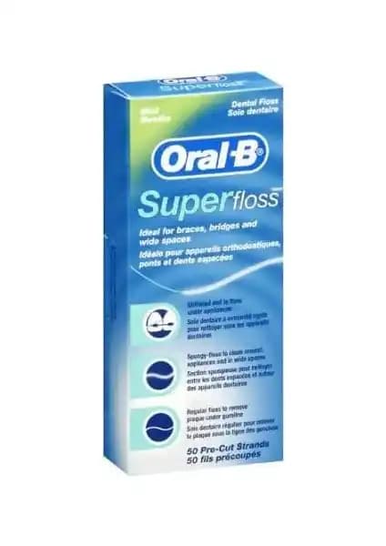 Oral-B Super Floss Diş İpi: 50’li Rulo Paketi Hassas Dişler İçin Derinlemesine Temizlik