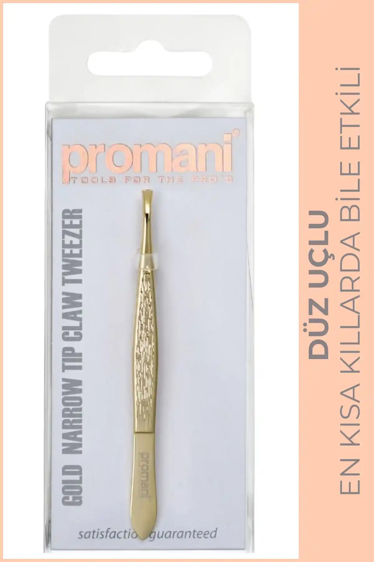 Promani PR-919 Altın Düz İnce Uçlu Kaş Cımbızı: Türkiye Kökenli Uzun Ömürlü Tasarım