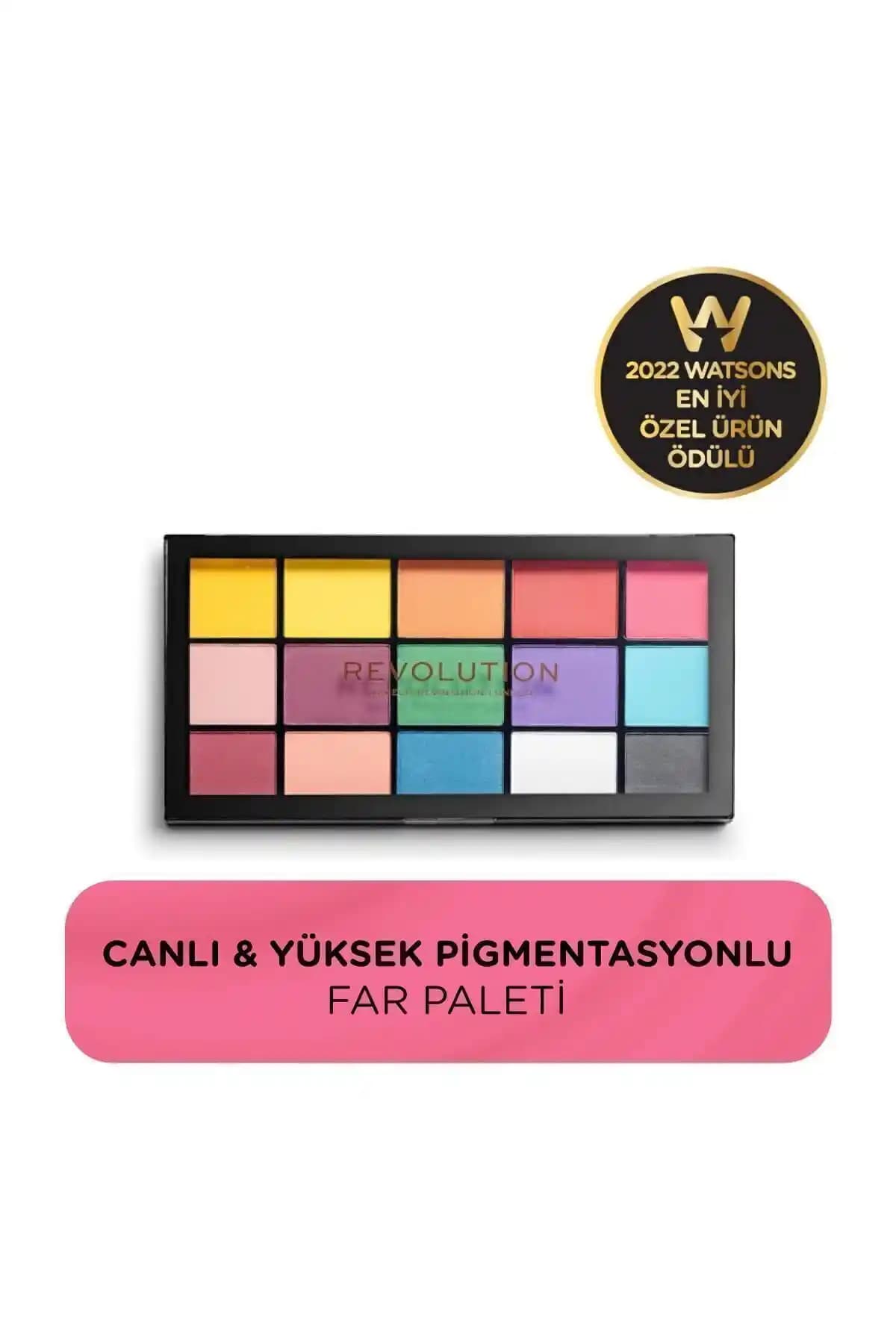 Revolution Reloaded Marvellous Mattes Far Paleti: 15 Renkli Mat Pigment Yoğunluğu