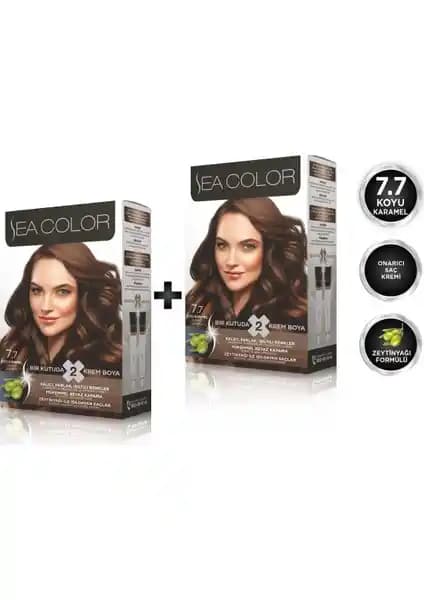 Sea Color 7.7 Koyu Kumral Set Boya: Amonyaksız Formül ve Doğal Kalıcı Renk Analizi