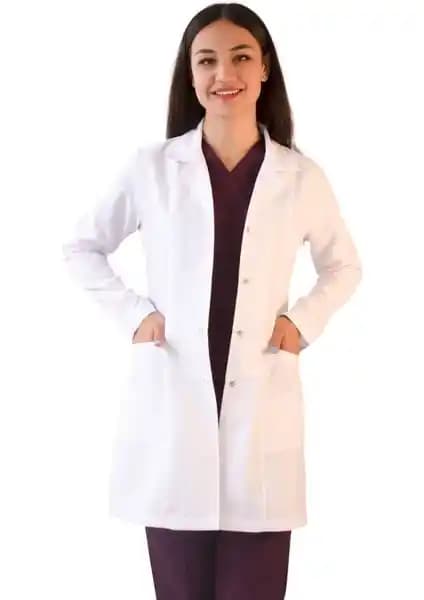 Vayvaylı Gömlek Yaka Kadın Laboratuvar Önlüğü: Yerli Üretim ve Nefes Alabilir Özellik