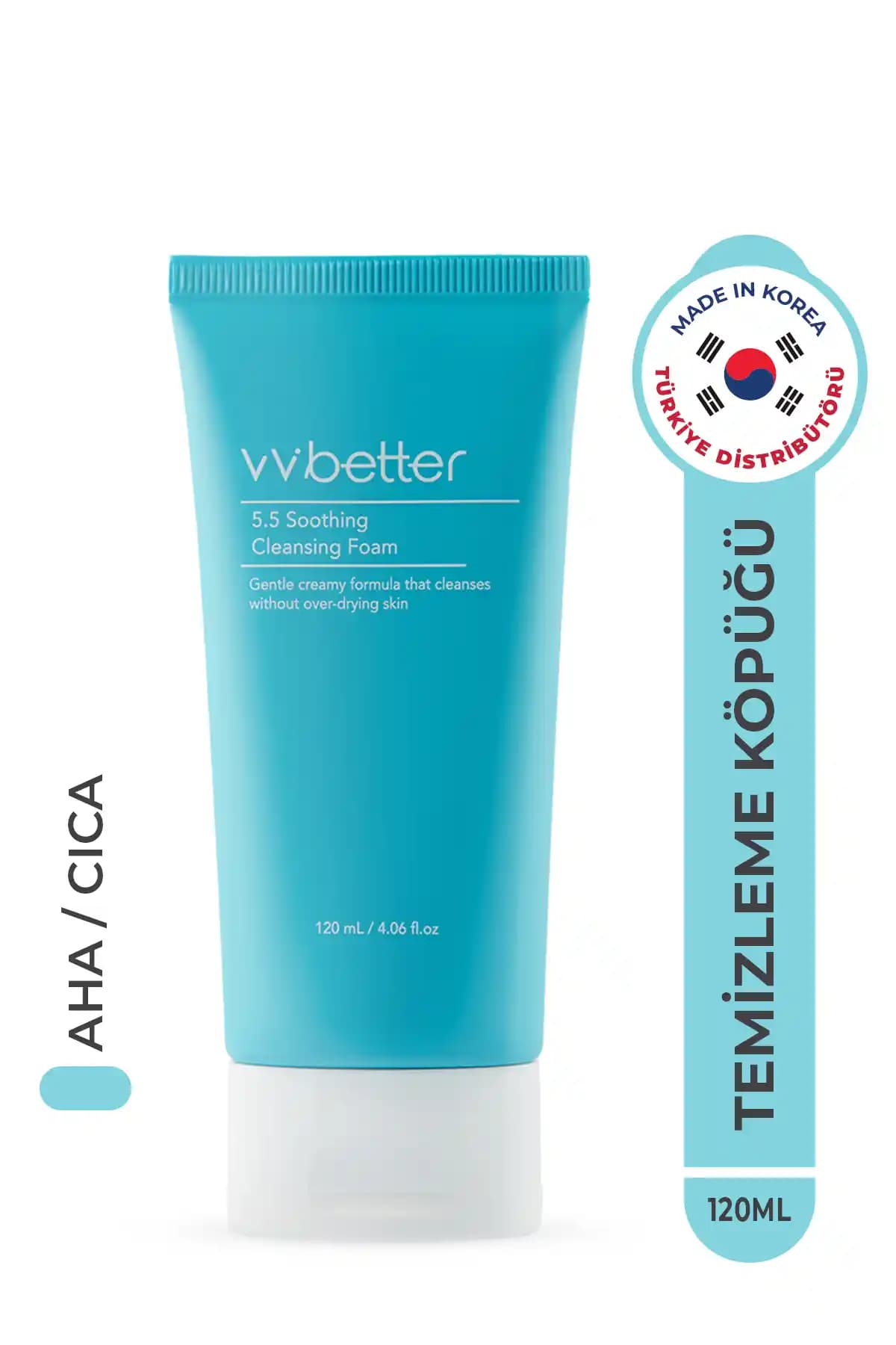 VVBETTER Cleansing Foam 5.5: Düşük pH'lı Seramid ve Centella Yüz Temizleme Köpüğü