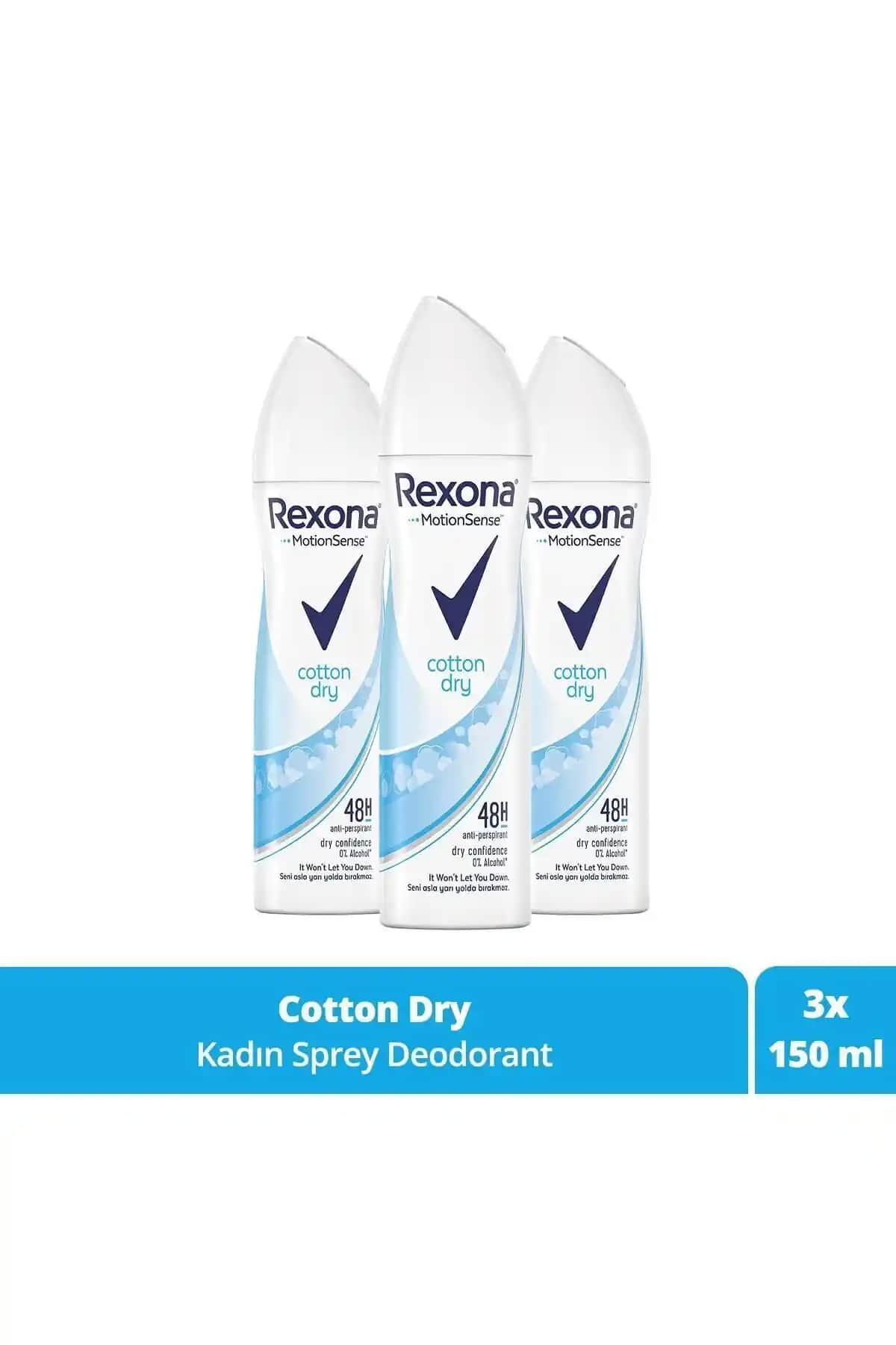 Rexona Kadın Sprey Deodorant Cotton Dry: Uzun Süreli Ferahlık ve Koruma
