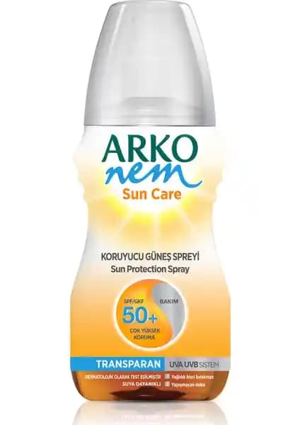 Arko Nem Transparan Güneş Spreyi SPF 50 150 ml ile Yüksek Koruma ve Pratik Kullanım