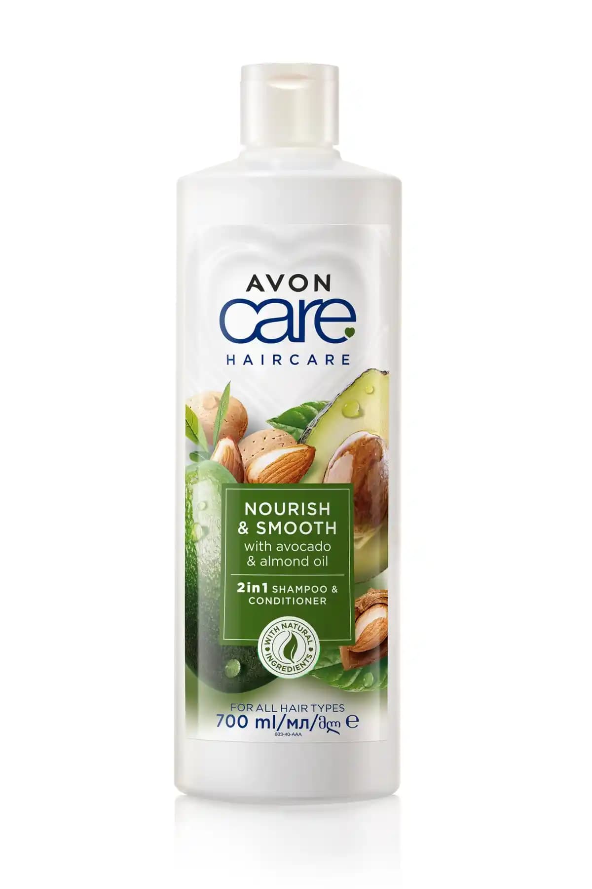 Avokado ve Badem Yağı İçeren Avon Care Şampuan ve Saç Bakım Kremi 700 Ml