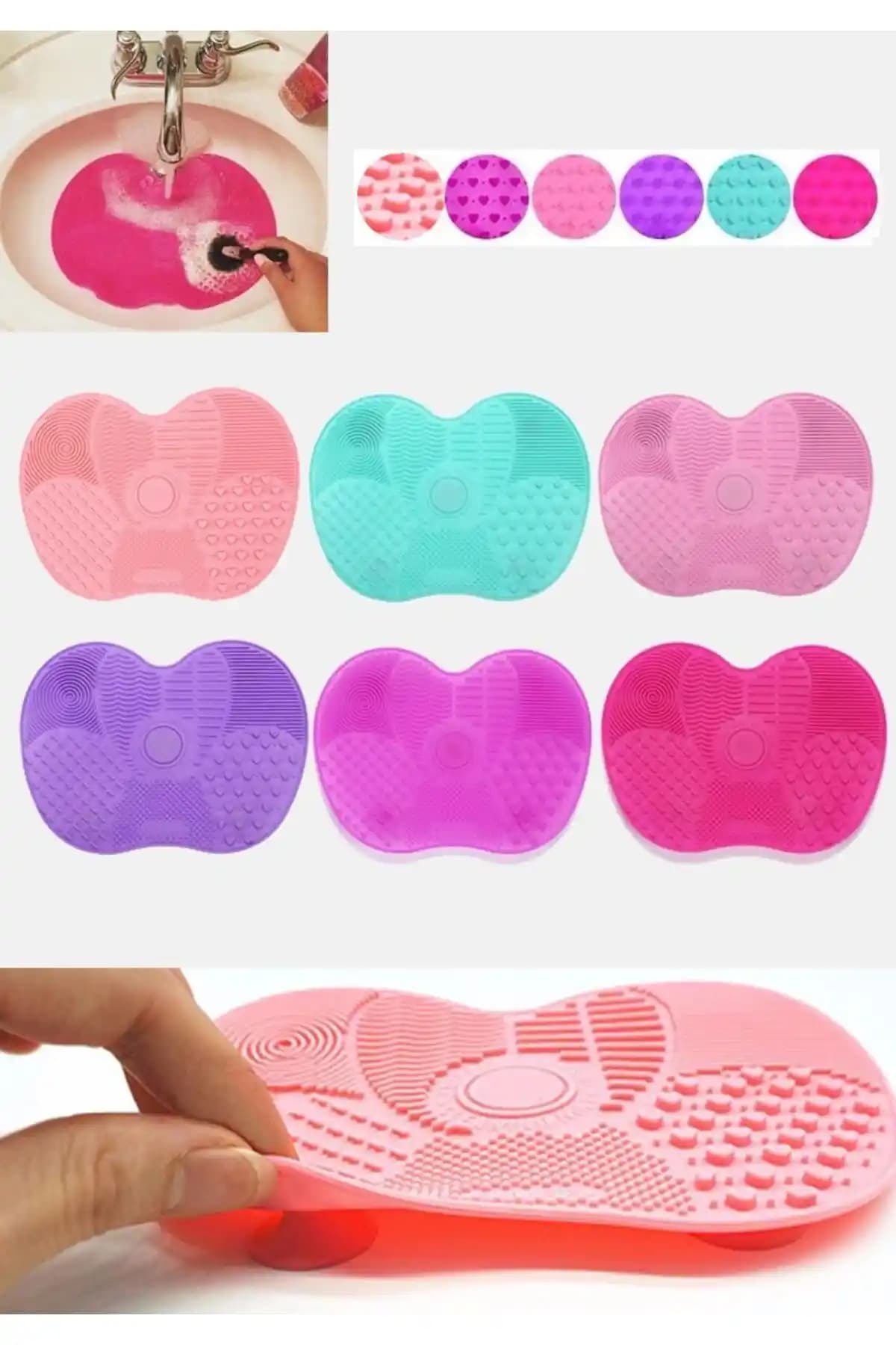 BİYUTREND Silikon Makyaj Fırçası Temizleme Pedi ile Derinlemesine Hijyen Sağlayın