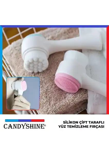 CandyShine Çift Taraflı Yüz Temizleme Fırçası ile Derinlemesine ve Nazik Cilt Bakımı