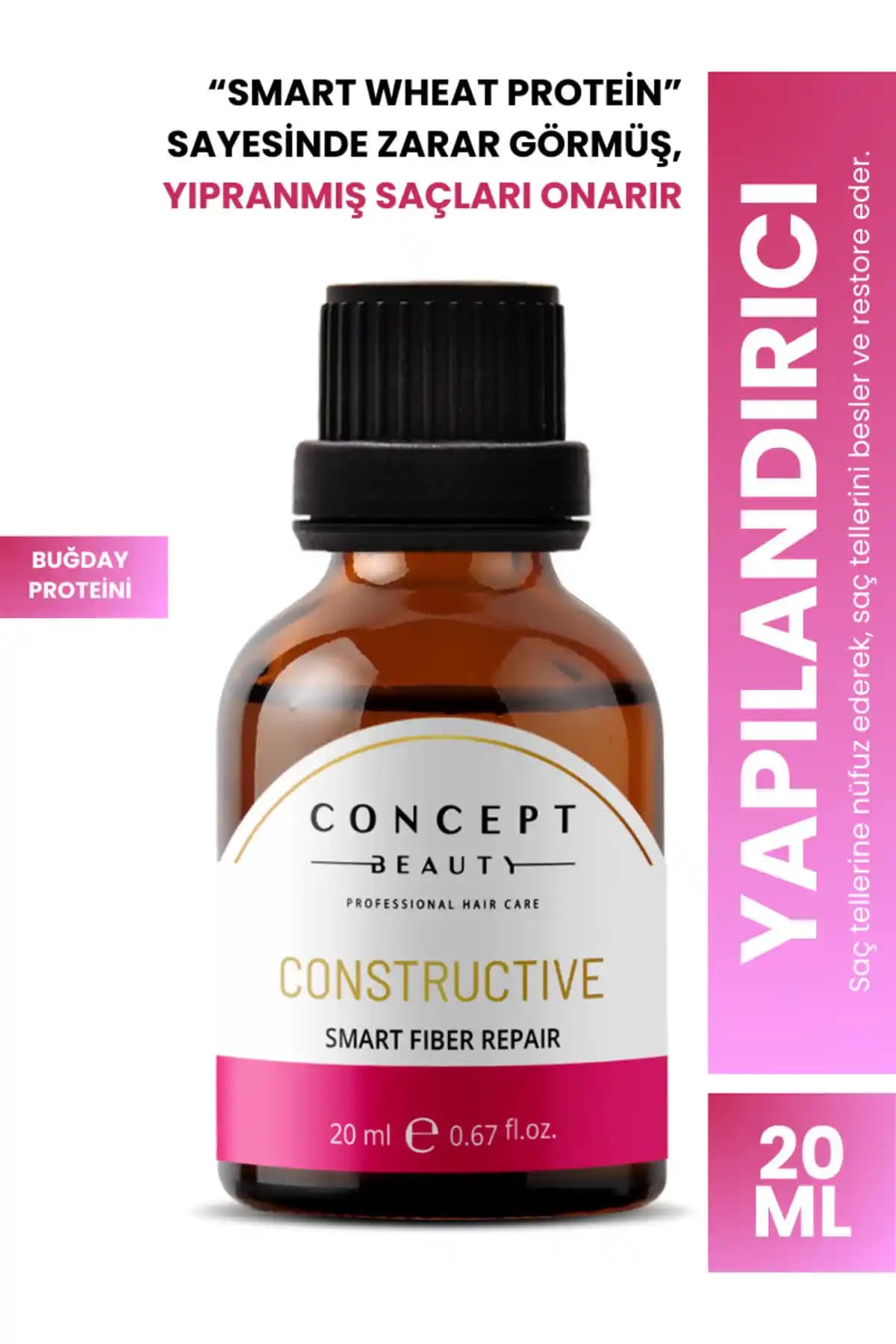 Concept Beauty Yapılandırıcı Saç Bakım Shot: Zayıf ve Kuru Saçlar İçin Etkili Onarıcı Serum