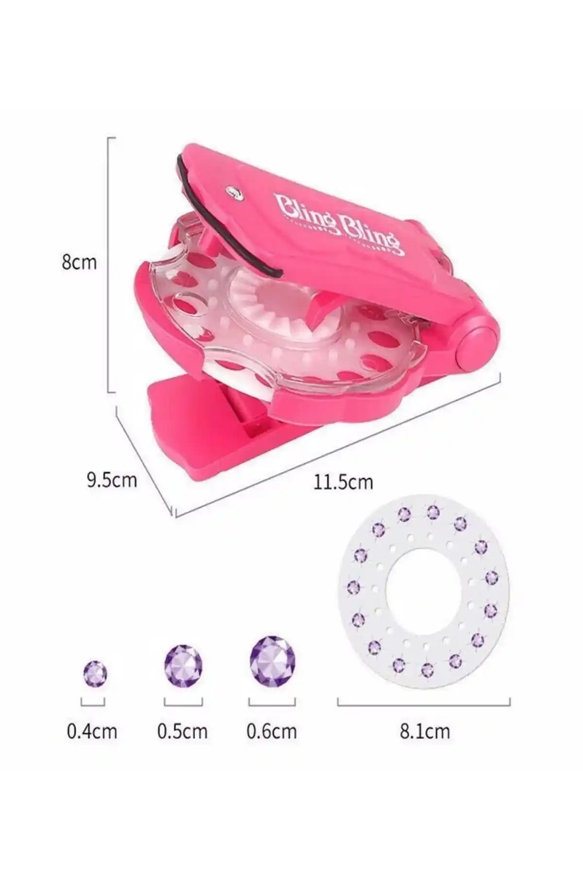 Dermasuction Saç Boncuk Zımbası: Kristal Taşlı Pembe Saç Aksesuarı ile Işıltılı Görünüm