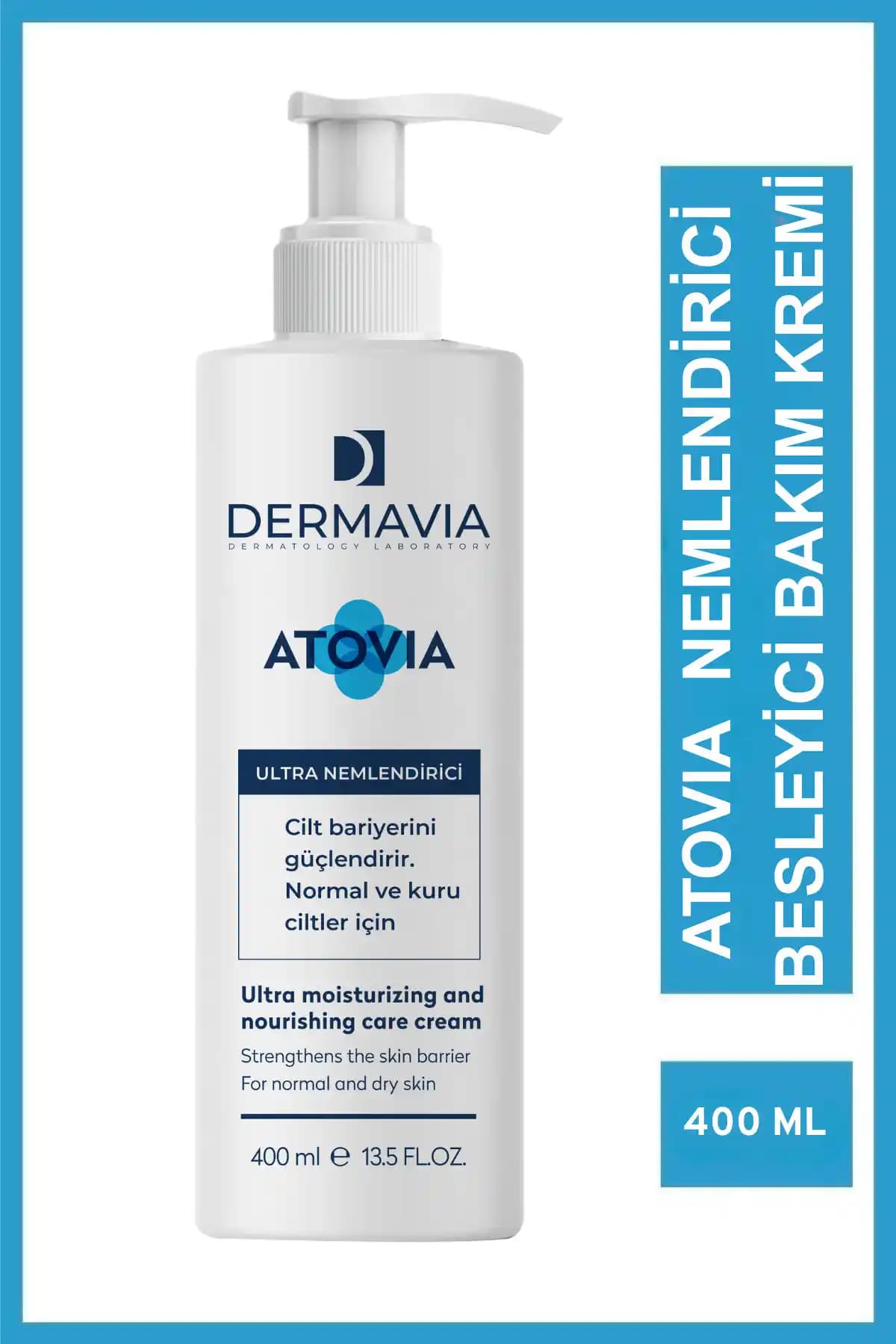 Dermavia Atovia Nemlendirici ve Besleyici Bakım Kremi 400 ml Normal ve Kuru Ciltler İçin