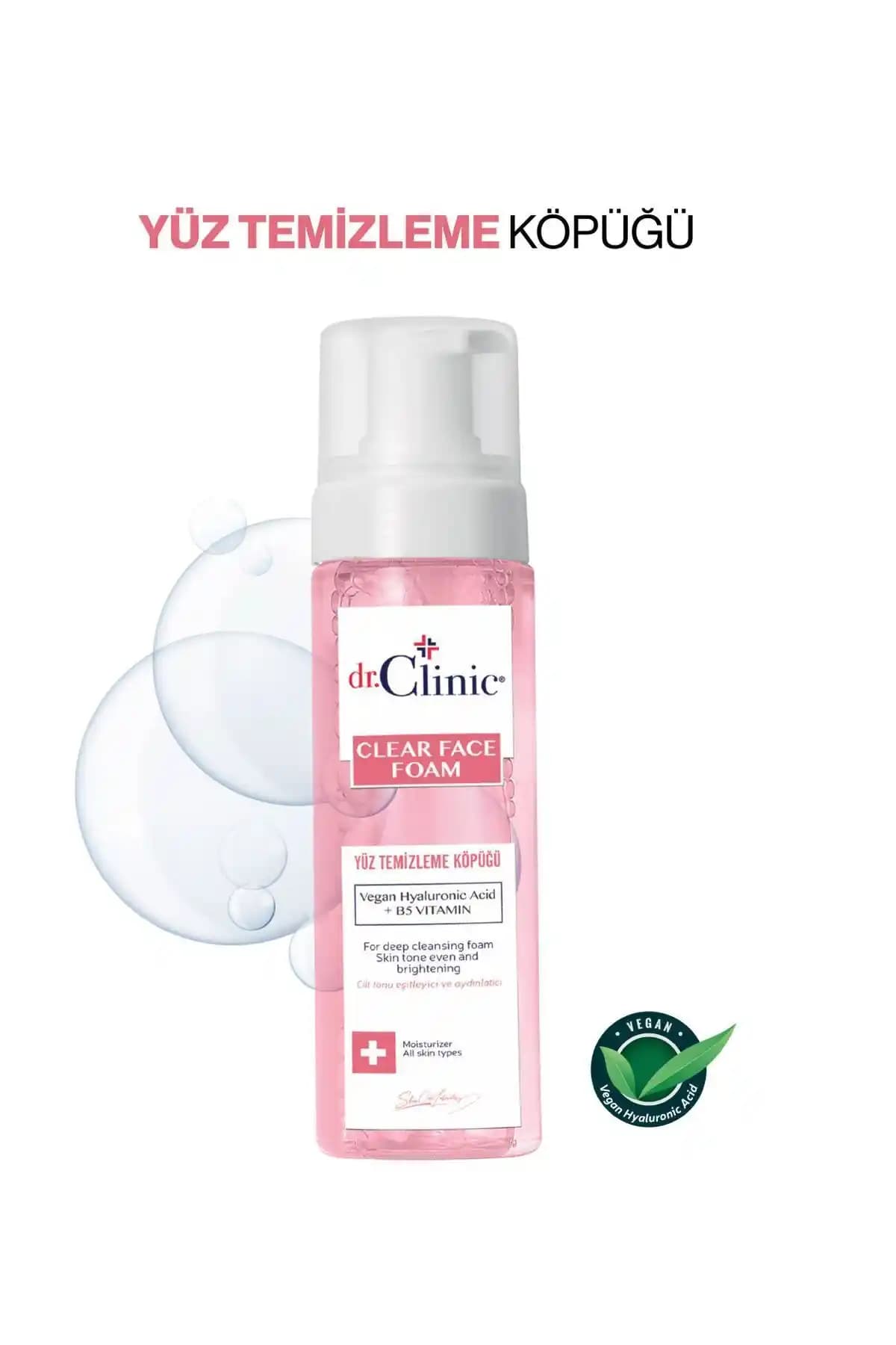 Dr. Clinic Yüz Temizleme Köpüğü 160 ml: Nazik ve Etkili Cilt Temizliği İçin İdeal Seçenek