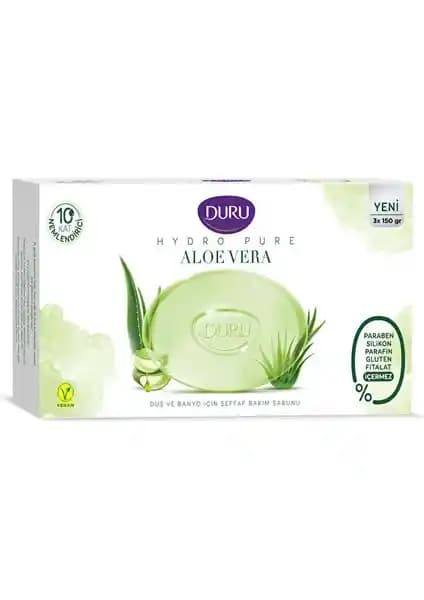 Duru Hydro Pure Aloevera Sabun 3'lü Paket: Doğal Nemlendirici ve Derinlemesine Temizlik