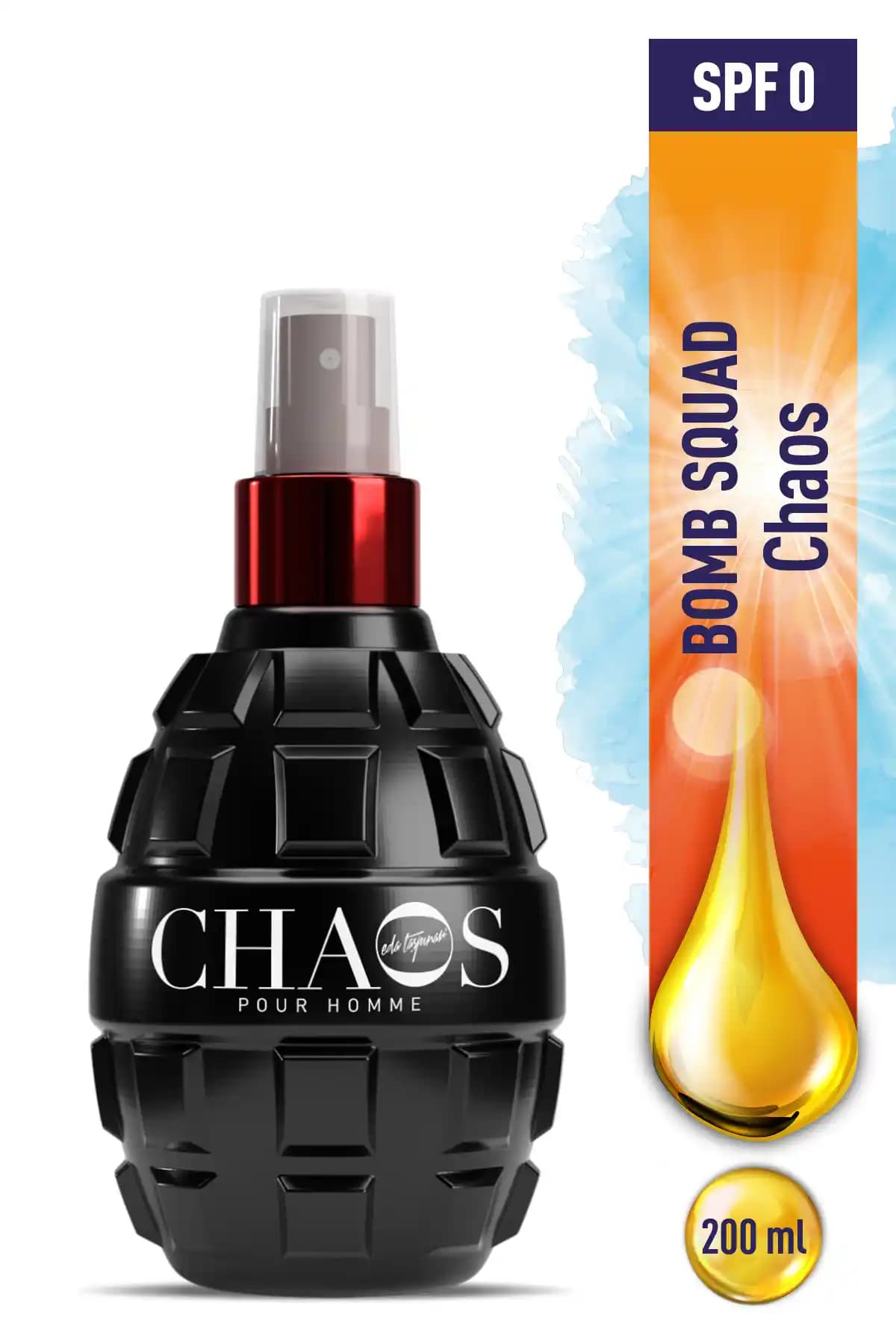 Eda Taşpınar Chaos Pour Homme Bronzing Bomb 200 ml - Koyu Tenli Erkekler İçin Akdeniz Bronzluğu