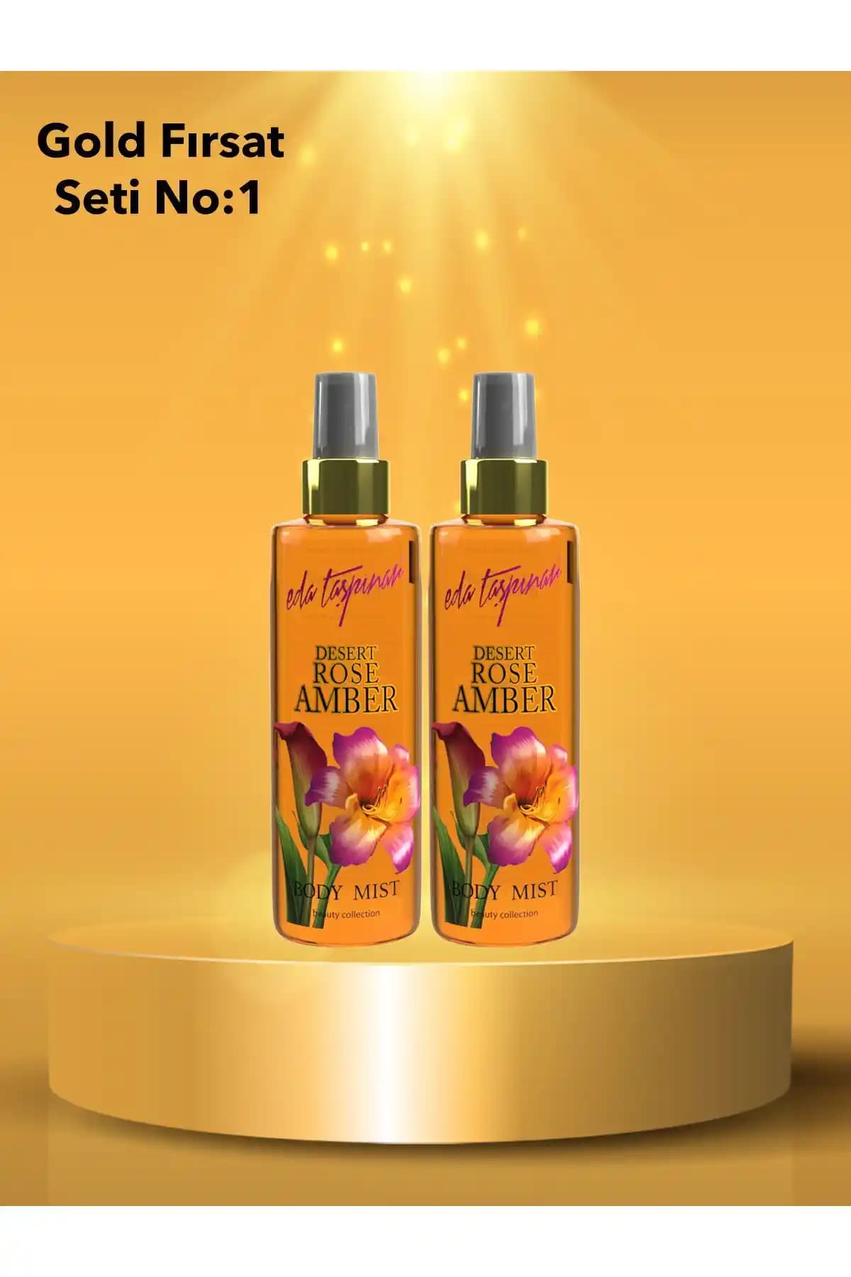 Eda Taşpınar Desert Rose Amber Body Mist Seti No.1 - Aromatik ve Kalıcı Vücut Spreyi