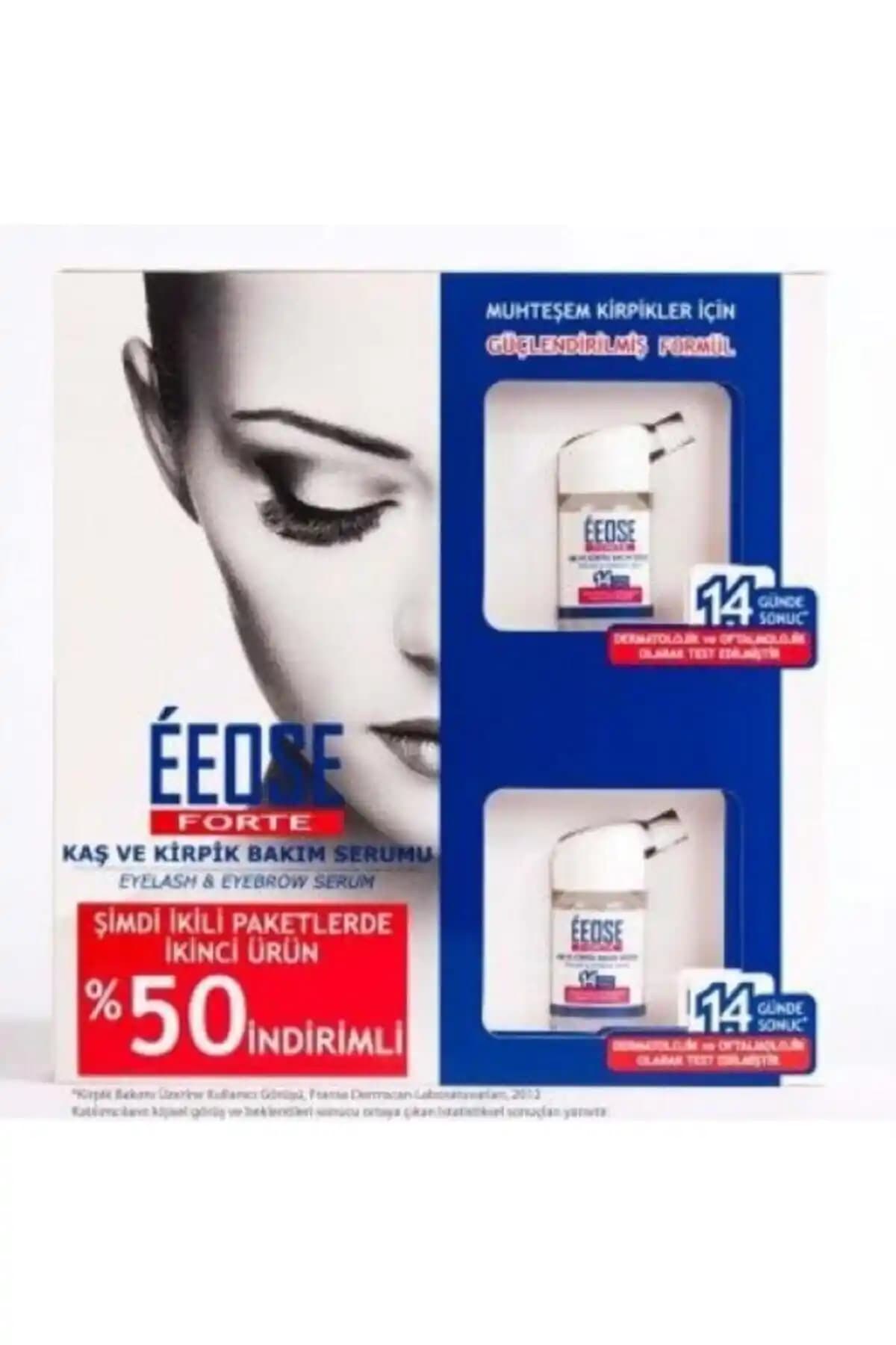 Eeose Forte Kaş ve Kirpik Bakım Serumu 10 ml x 2 - Doğal Güçlendirme ve Uzama