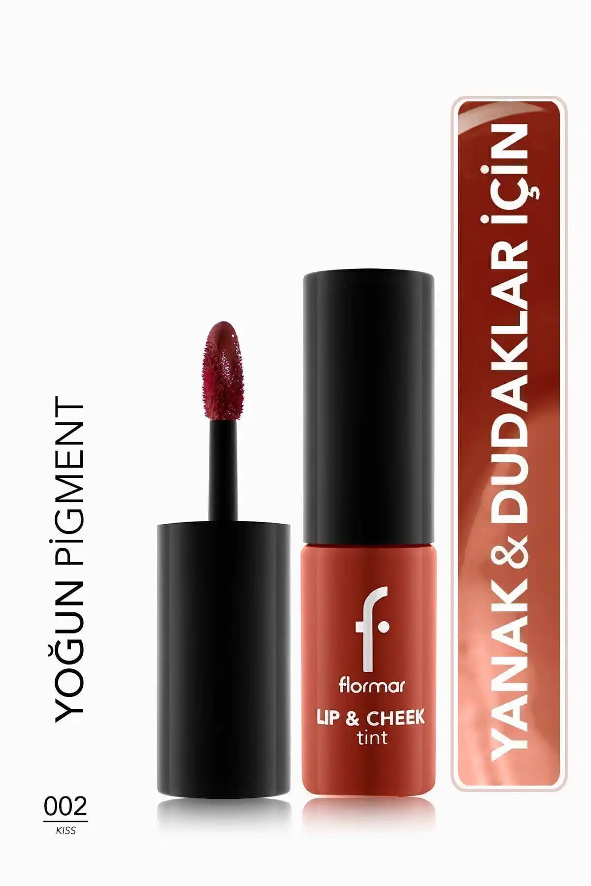Flormar Uzun Süre Kalıcı Lip & Cheek Tint 002 Kiss Pembe - Doğal ve Çok Fonksiyonlu Makyaj