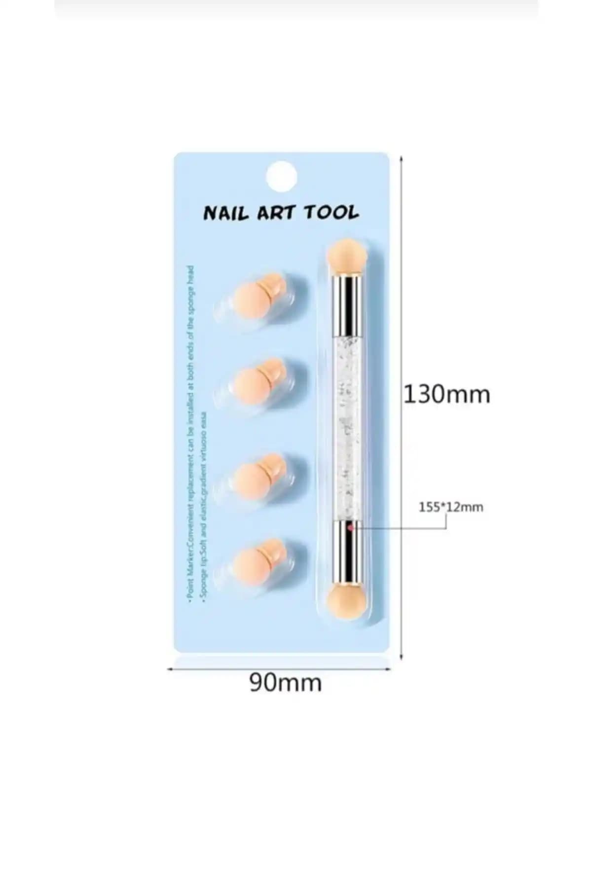 FREELADY Kalıcı Oje Ombre Sünger Fırça Seti ile Profesyonel Tırnak Süsleme