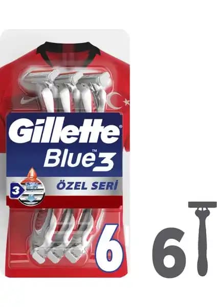 Gillette Blue3 Pride 6'lı Kullan At Tıraş Bıçağı: Keskin, Hassas ve Pratik Tıraş Çözümü