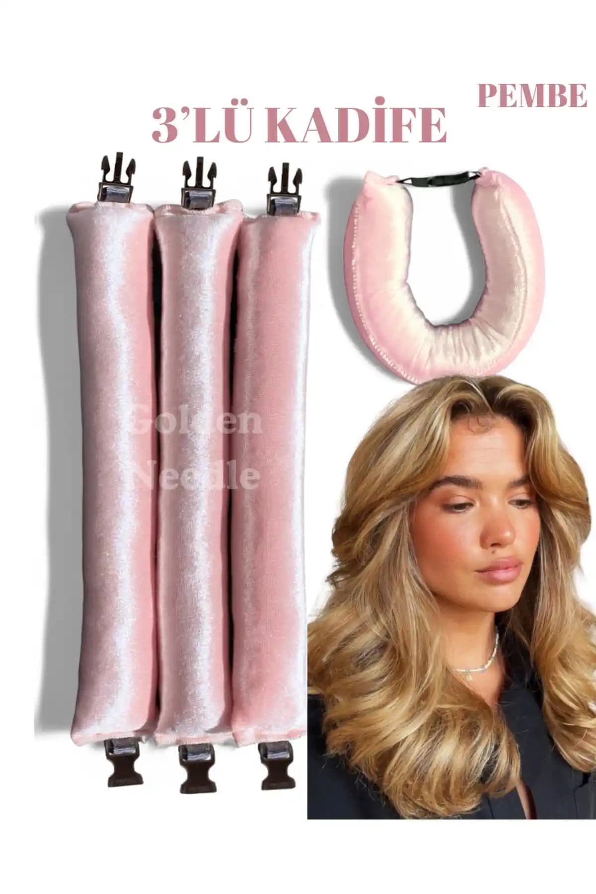 Golden Needle Kadife Saç Şekillendirici ile Isısız ve Doğal Saç Modelleri Oluşturma