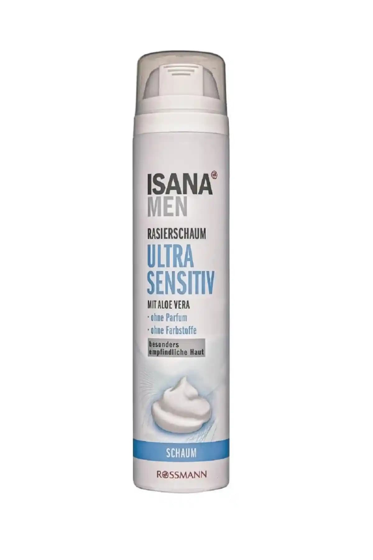 ISANA MEN Ultra Sensitiv Tıraş Köpüğü Aloe Vera ile Hassas Ciltler İçin 300 ml