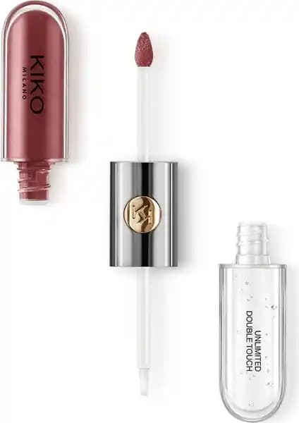 Kiko Milano Unlimited Double Touch 104 Sangria ve Maybelline Super Stay Vinyl Ink 15 Peachy Likit Ruj Karşılaştırması