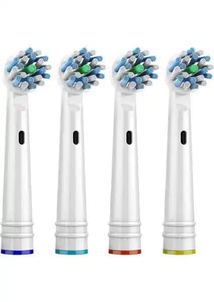 Kyver Cross Action 4’lü Oral-B Uyumlu Dış Fırça Yedek Başlığı ile Etkili Diş Temizliği