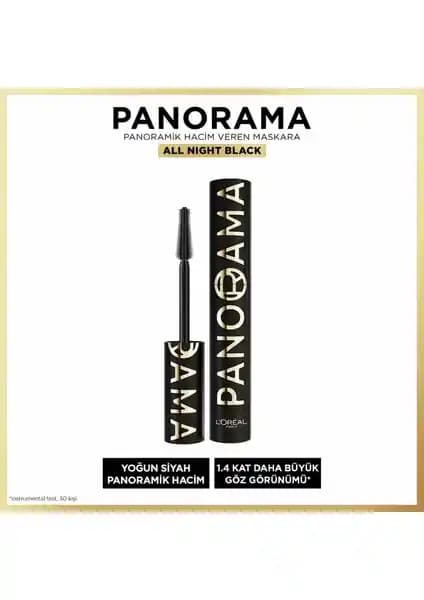 L'Oréal Paris Panorama Hacim Veren Maskara All Night Black ile Yoğun ve Uzun Kirpikler