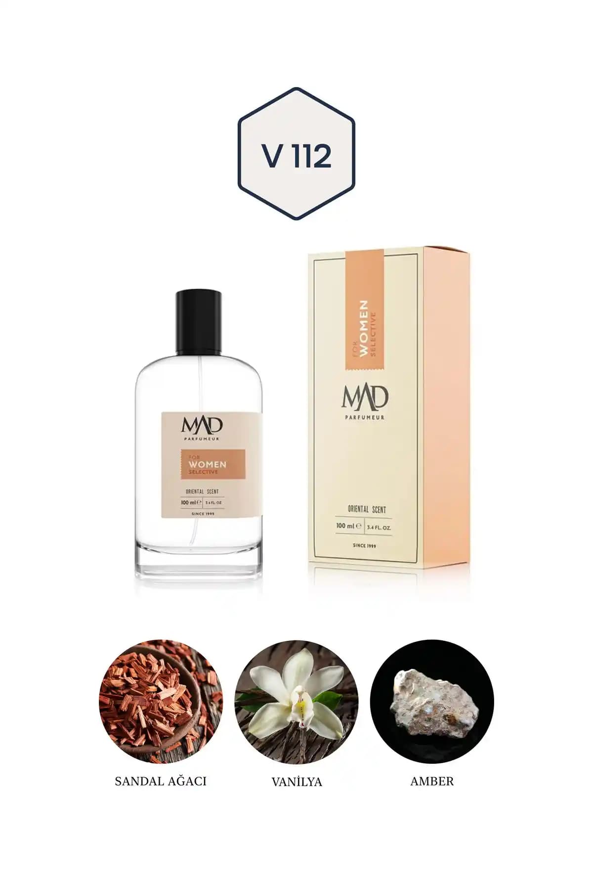 Mad Parfüm Mad V112 Selective 100 ml Kadın Parfümü Aromatik ve Kalıcı Koku Deneyimi
