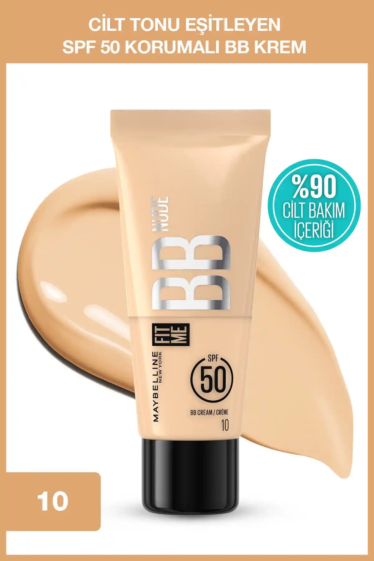 Maybelline Fit Me Nude SPF50 BB Krem: Doğal Görünümlü Yüksek Koruma ve Nemlendirme