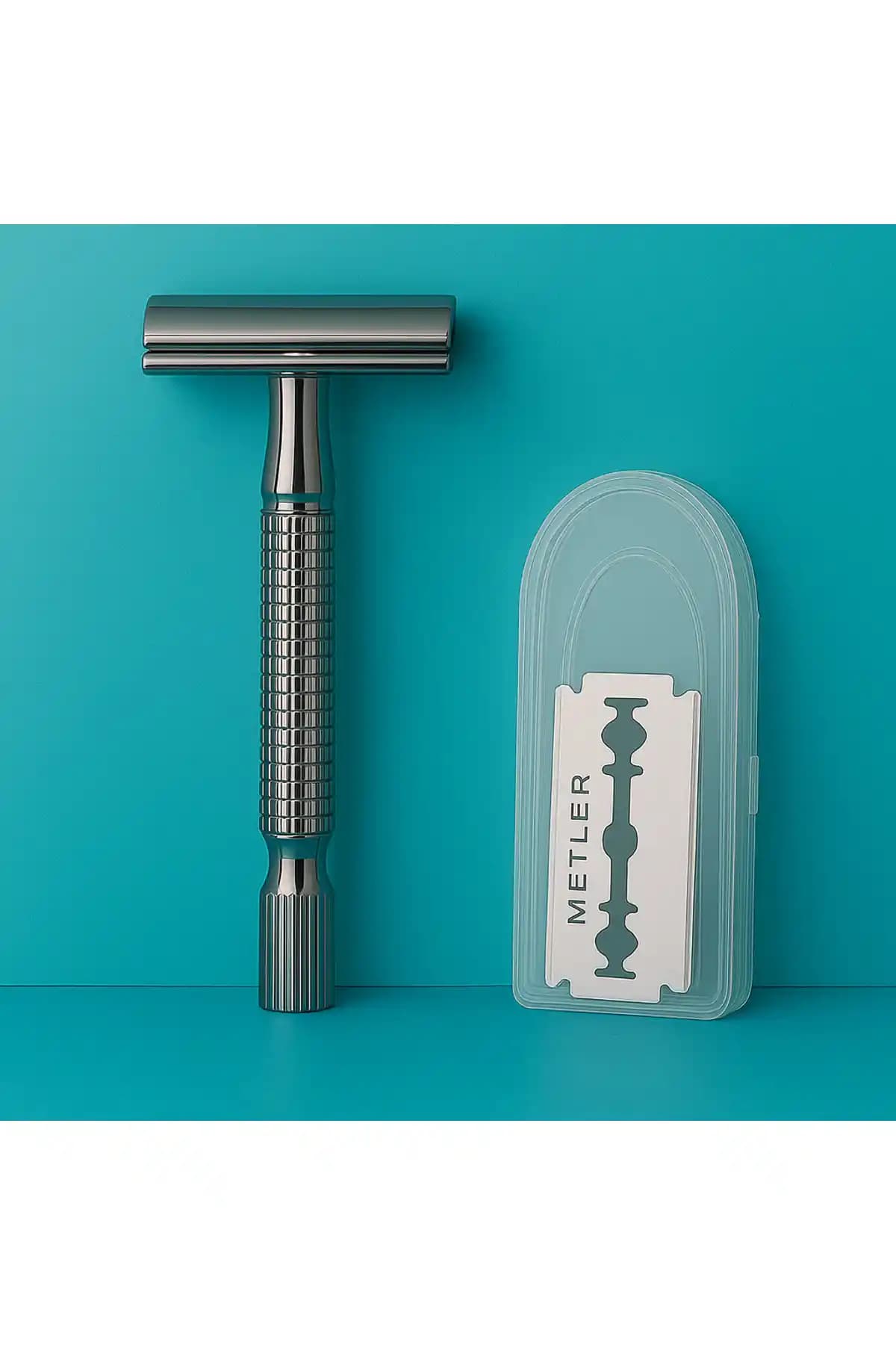 Metler Geleneksel Paslanmaz Çelik Çift Bıçaklı Tıraş Aleti 10'lu Jilet Paketi