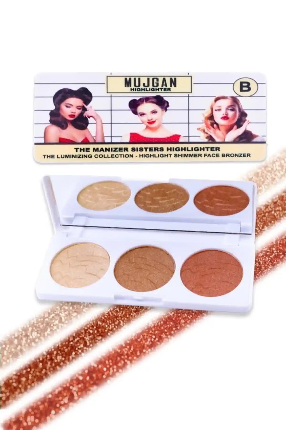 MUJGAN Aynalı 3'lü Aydınlatıcı B ile Cildinizde Doğal ve Yoğun Parlaklık Sağlayın