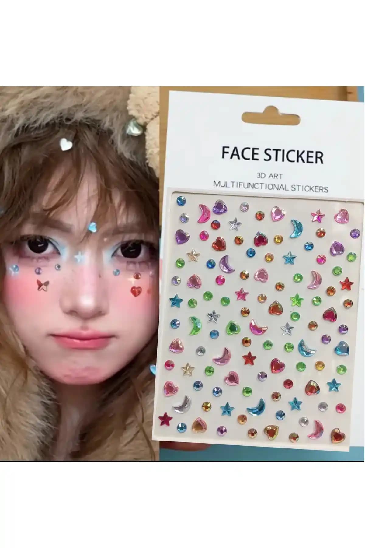 NEW HİLL Kendinden Yapışkanlı Taş Sticker ile Yüz, Tırnak ve Saçta Renkli Estetik Dokunuş