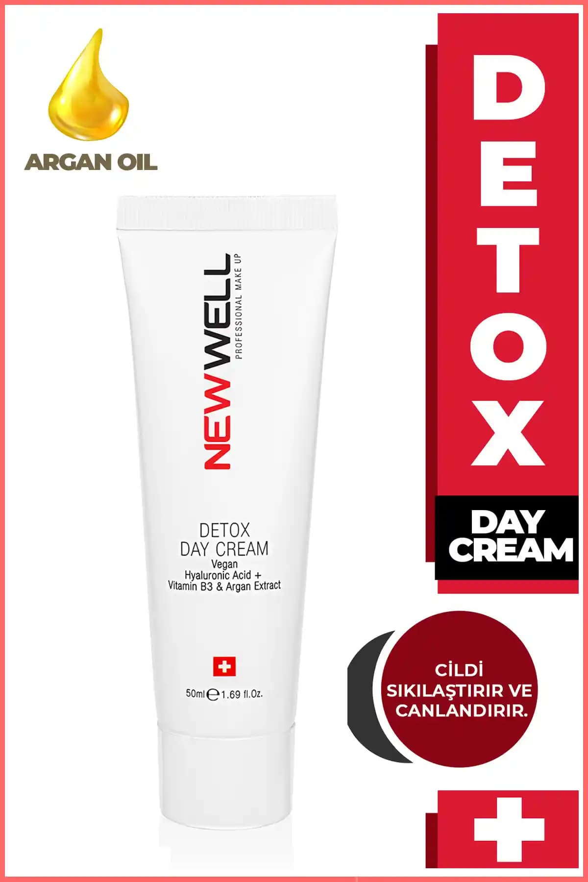 New Well Detox Gündüz Kremi 50 ML: Doğal İçeriklerle Cilt Nemlendirme ve Koruma