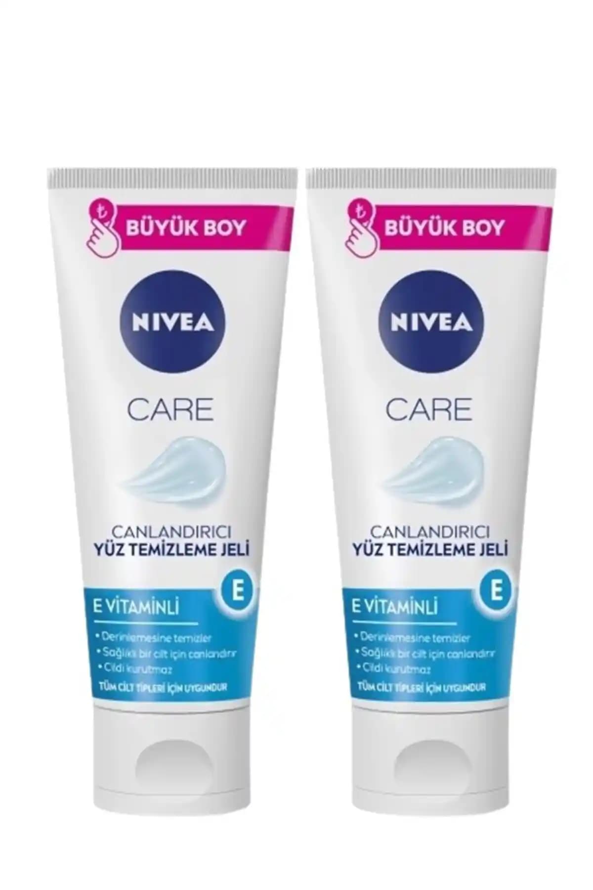 NIVEA Canlandırıcı Yüz Temizleme Jeli E Vitaminli 225 ml - Tüm Cilt Tiplerine Uygun Etkili Temizlik