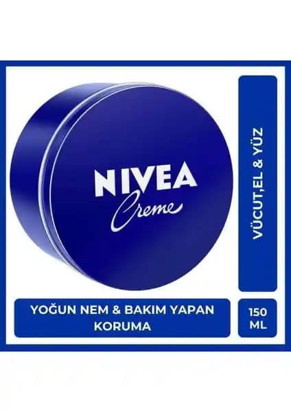 NIVEA Creme 150ml Yoğun Nemlendirme ve Koruma Sağlayan Çok Yönlü Cilt Kremi