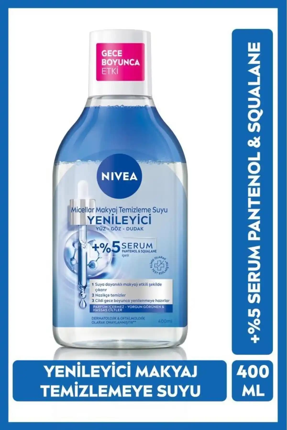 NIVEA Yenileyici Serumlu Çift Fazlı Micellar Makyaj Temizleme Suyu 400ml