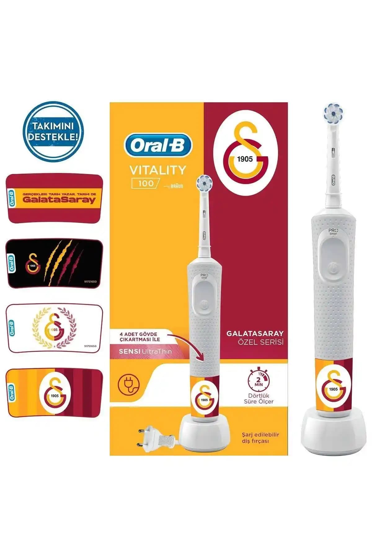Oral-B D100 Vitality Şarj Edilebilir Elektrikli Diş Fırçası ile Etkili Temizlik