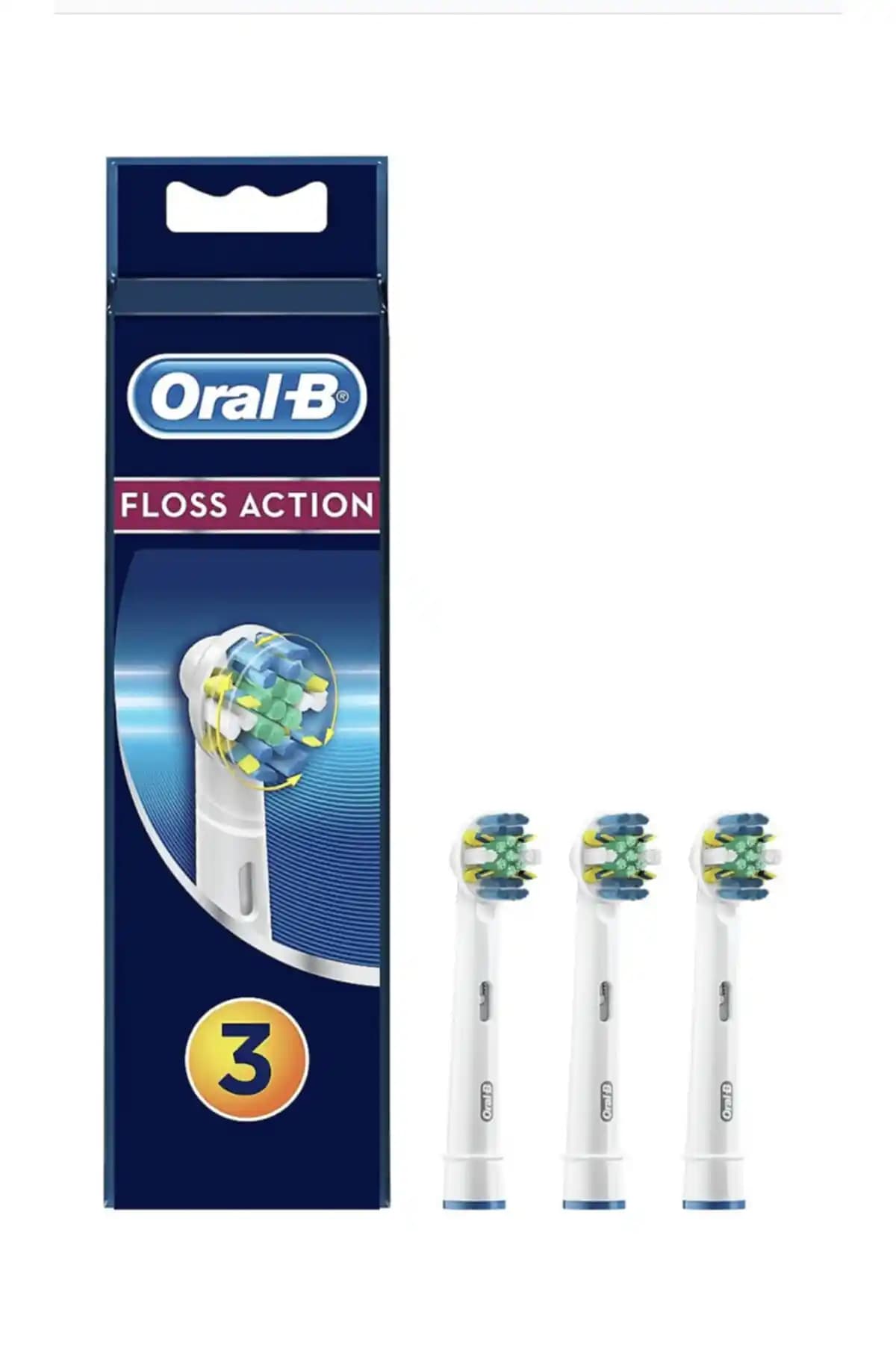 Oral-B Eb25-2 Floss Action 3'lü Diş Fırçası Yedek Başlığı ile Derinlemesine Temizlik