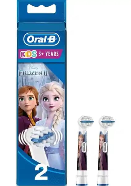 Oral-B Frozen Çocuklar İçin 2'li Yedek Diş Fırçası Başlığı EB10 - Yumuşak ve Eğlenceli