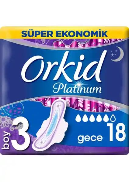 Orkid Platinum Gece 18 Adet Süper Ekonomik Hijyenik Ped - Konfor ve Koruma