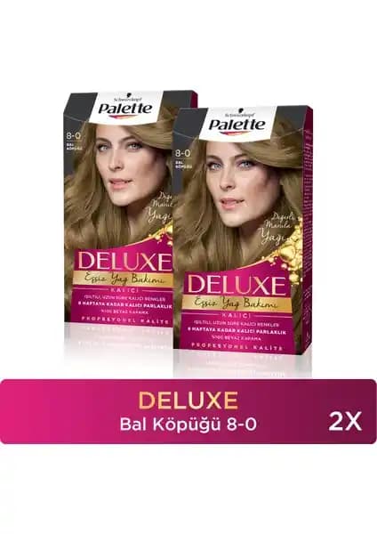 Palette Deluxe 8-0 Bal Köpüğü Saç Boyası: Kalıcı, Parlak ve Beyaz Kapatıcı Formül