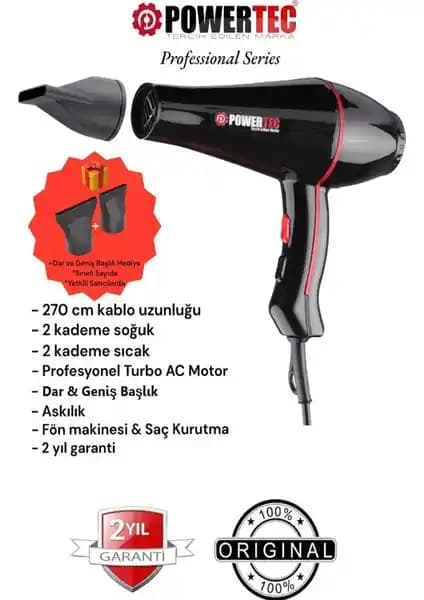 Powertec TR-601 Turbo ve Ventoso V5 Silex5000 Profesyonel Fön Makineleri Karşılaştırması