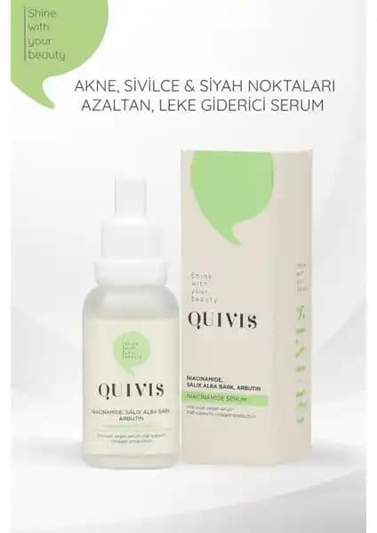 Quivis Niacinamide Serum 30 ML Akne, Sivilce ve Siyah Nokta Karşıtı Etkili Cilt Bakımı
