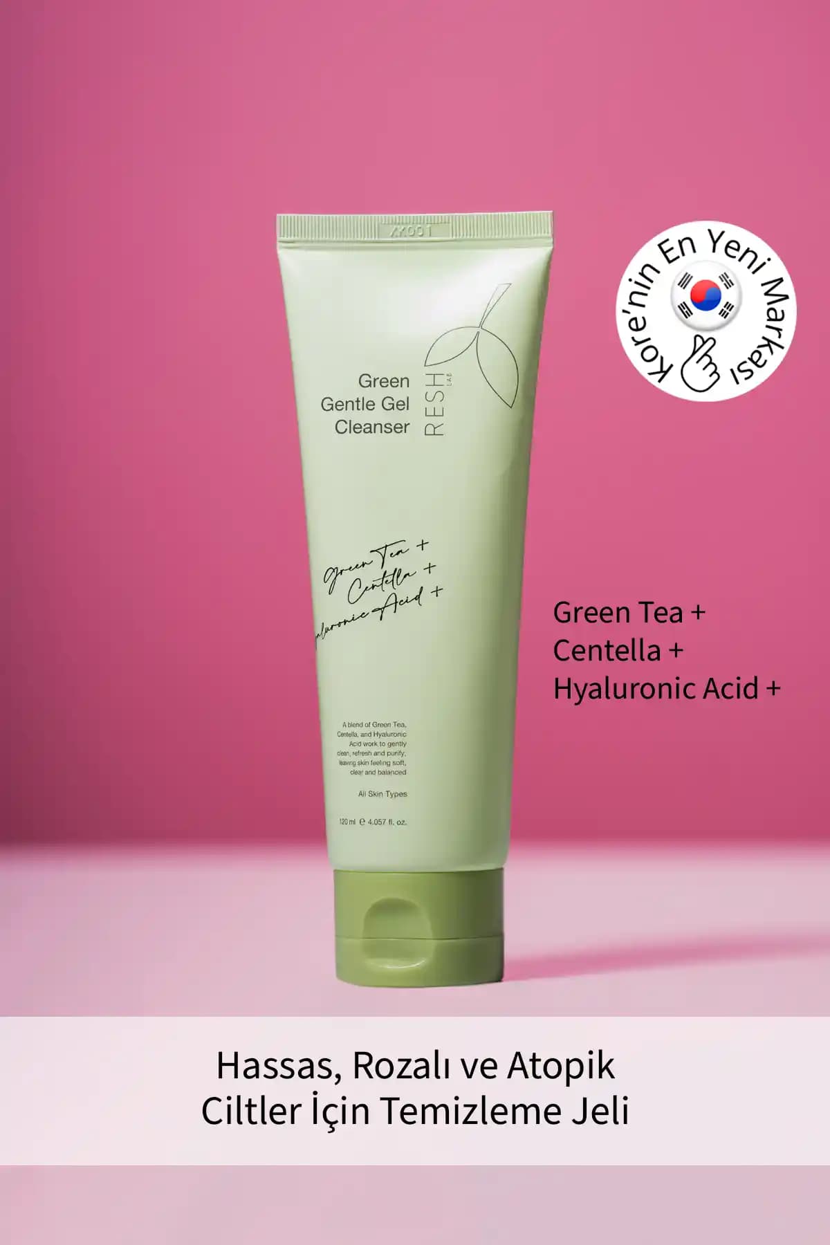 RESH LAB Green Gentle Gel Cleanser: Hassas Ciltler İçin Nazik ve Nemlendirici Temizleyici Jel