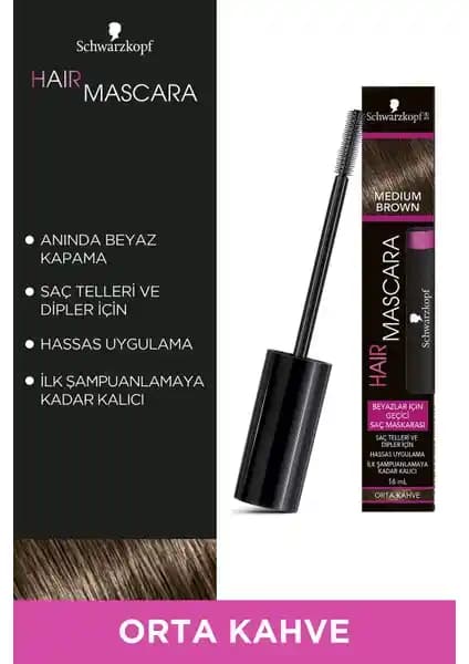 Schwarzkopf Saç Maskarası Orta Kahve: Pratik ve Doğal Beyaz Saç Kapatma Çözümü