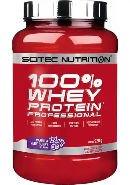 Scitec Whey Professional 920 gr Vanilya-Çilek Aromalı Yüksek Kaliteli Protein Tozu