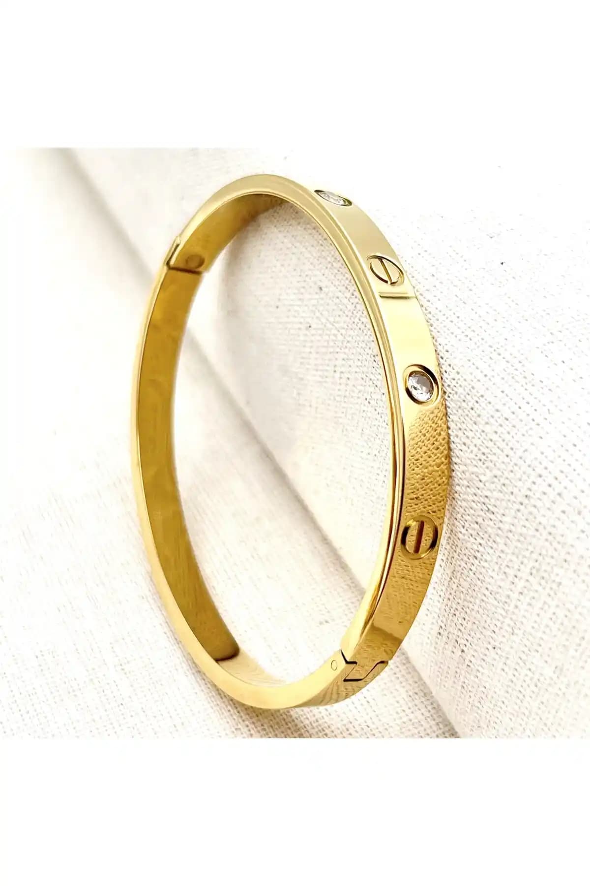 Siya Silver Kararmaz Çelik Taşlı Bileklik - Dayanıklı ve Şık Aksesuar