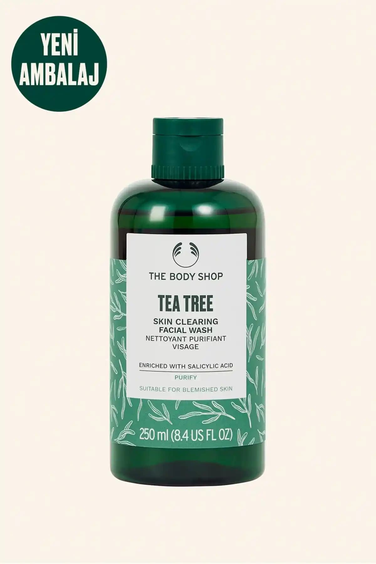 THE BODY SHOP Çay Ağacı Yüz Yıkama Jeli 250 ml - Doğal ve Etkili Yağlı Cilt Bakımı