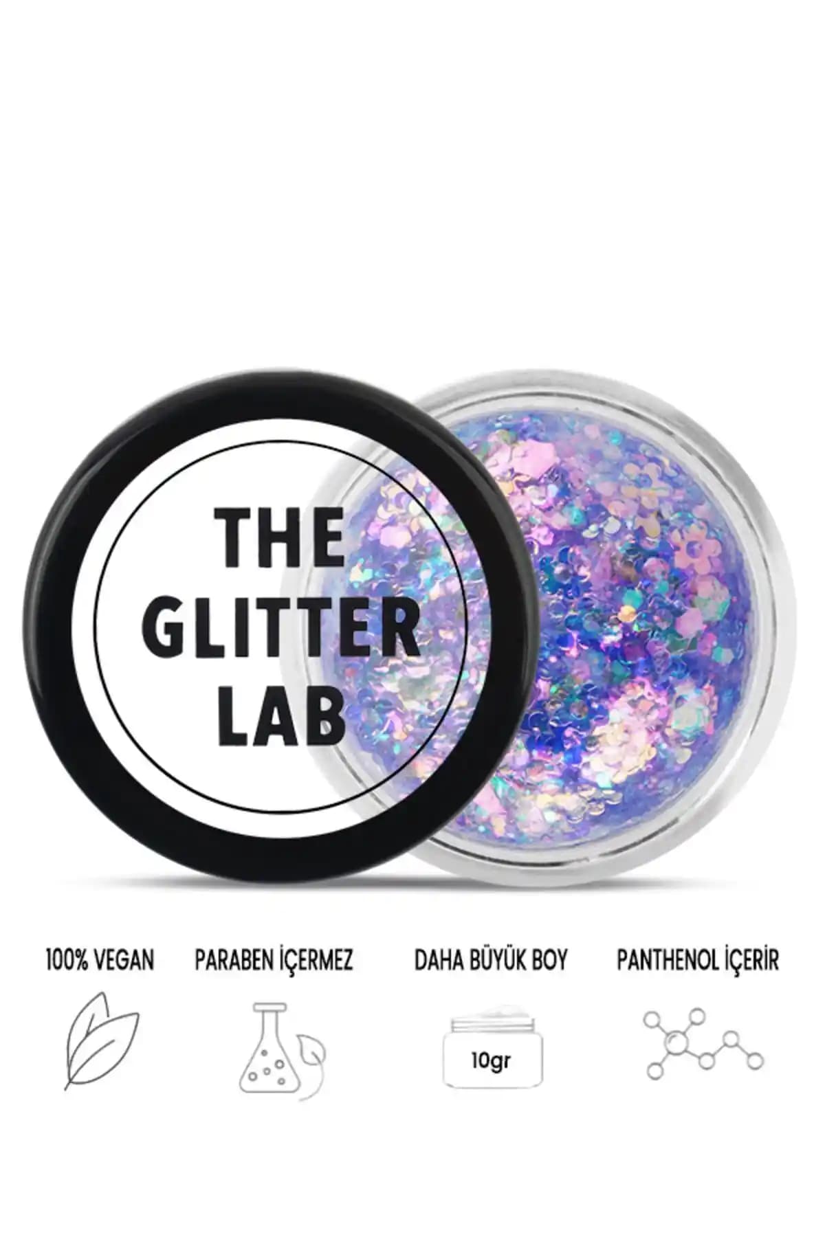 The Glitter Lab Jel Formlu Parlak Glitter - Daisy Crazy: Mor Pembe Işıltılı Makyaj Ürünü