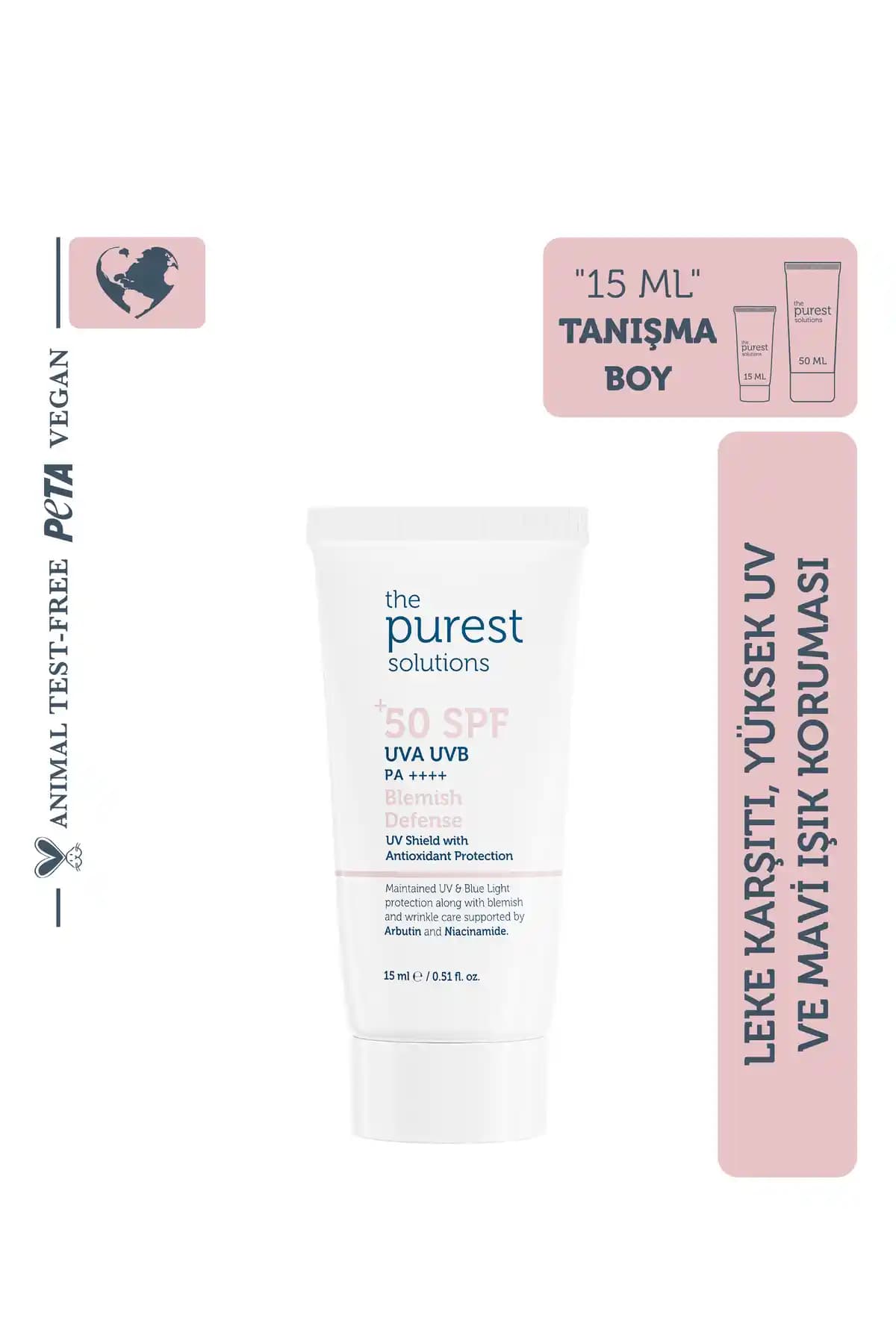 The Purest Solutions SPF 50 Renkli Güneş Kremi ile Cilt Tonu Eşitleme ve Leke Karşıtı Bakım